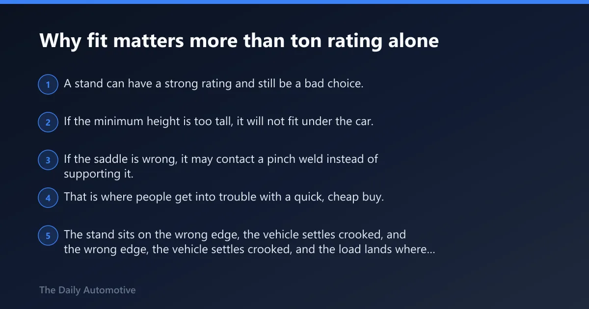 Steps: Why fit matters more than ton rating alone