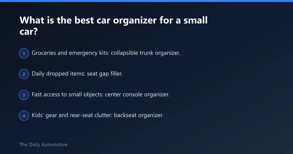 Steps: What is the best car organizer for a small car?