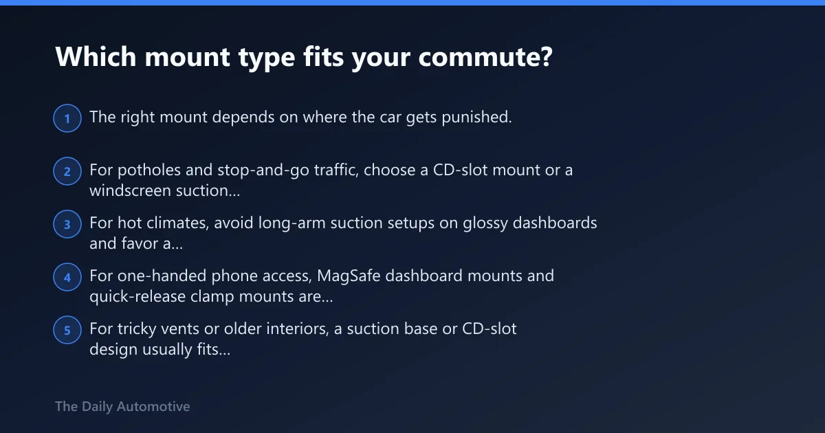 Steps: Which mount type fits your commute?