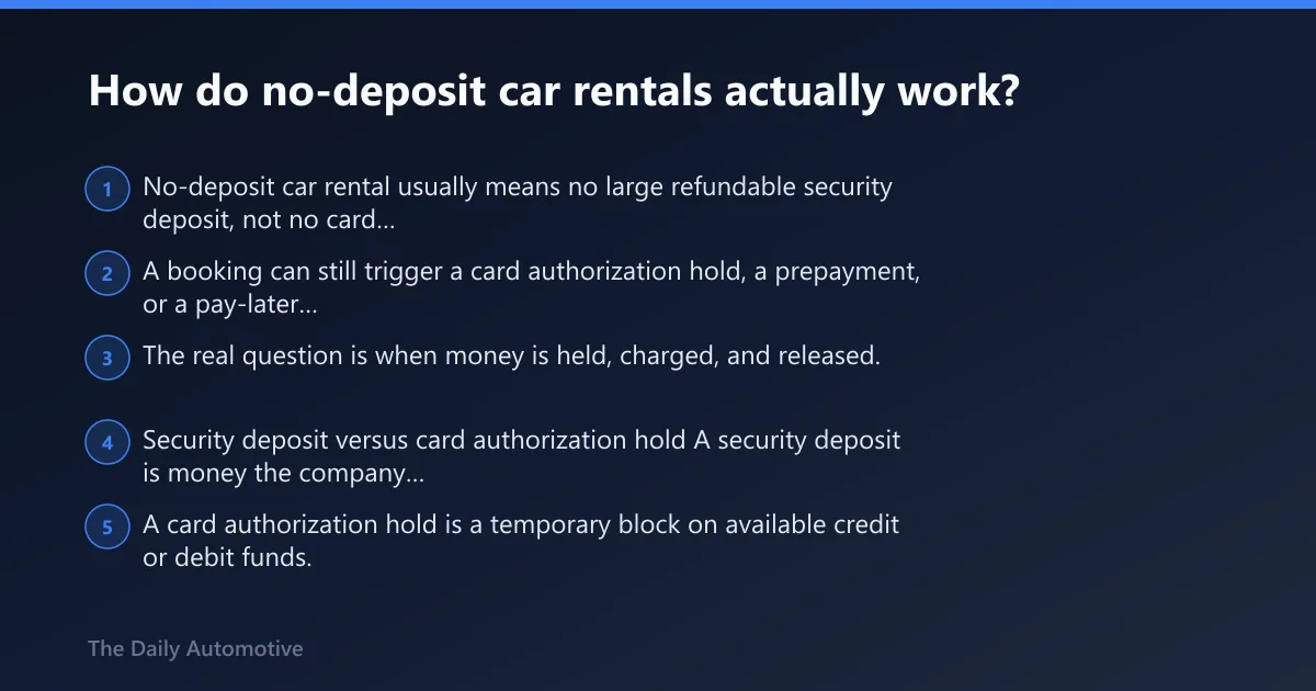 Steps: How do no-deposit car rentals actually work?