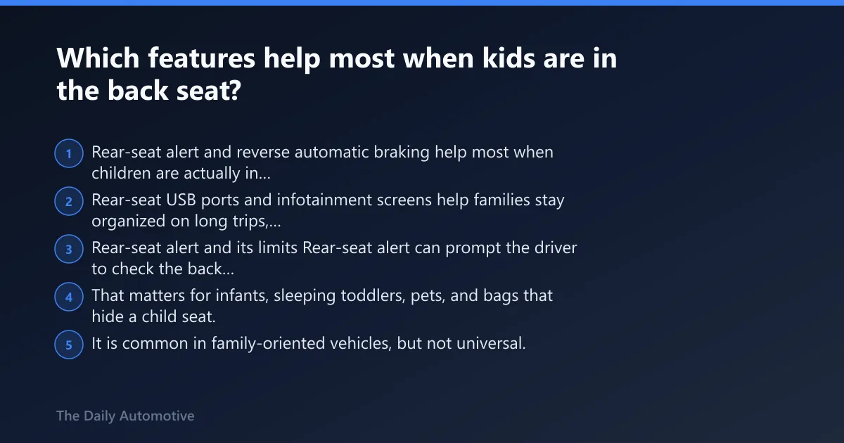 Steps: Which features help most when kids are in the back seat?