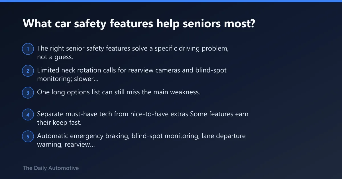 Steps: What car safety features help seniors most?