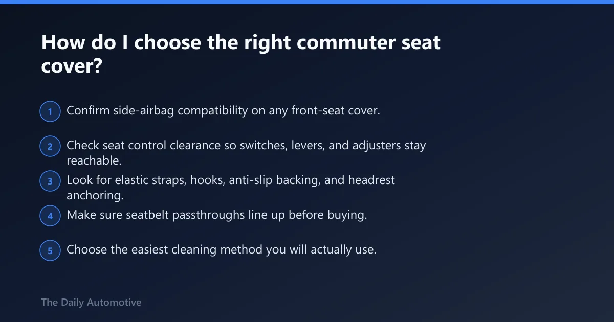 Steps: How do I choose the right commuter seat cover?