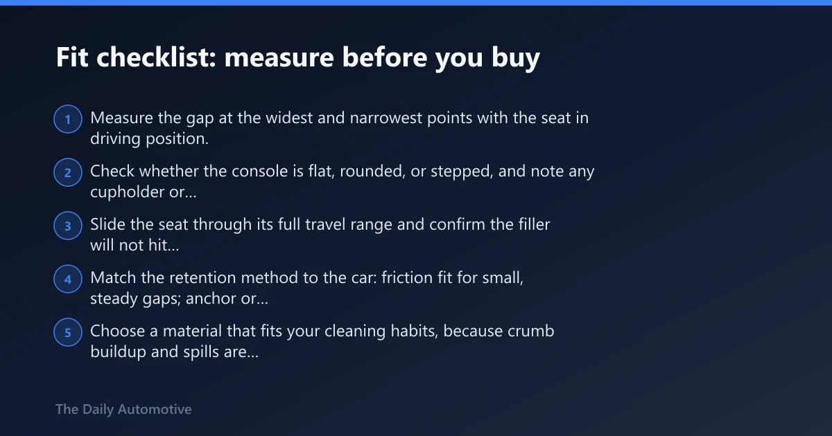 Steps: Fit checklist: measure before you buy