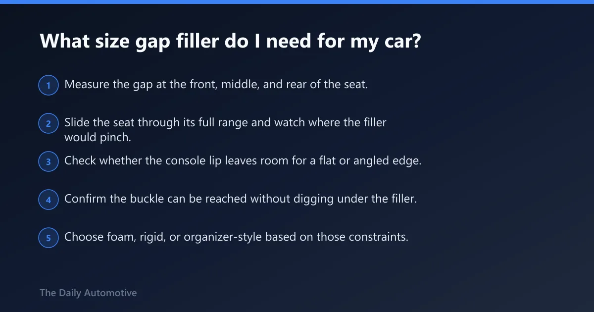Steps: What size gap filler do I need for my car?