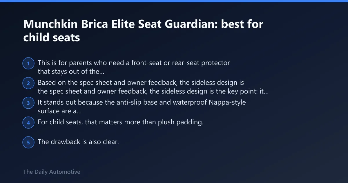 Steps: Munchkin Brica Elite Seat Guardian: best for child seats