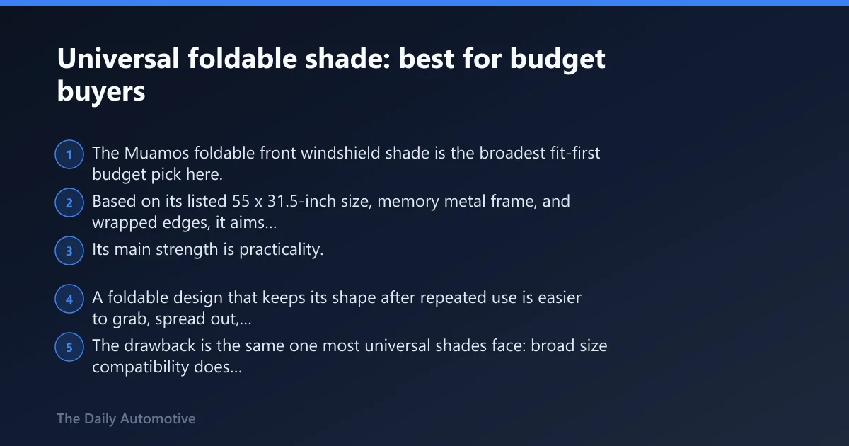 Steps: Universal foldable shade: best for budget buyers