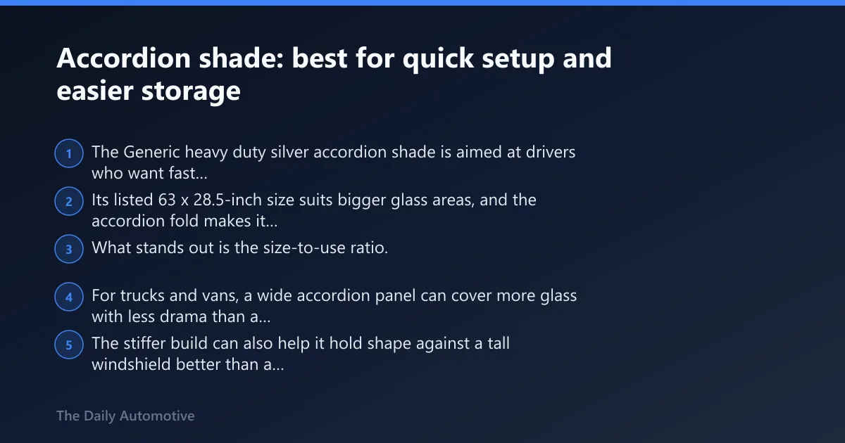 Steps: Accordion shade: best for quick setup and easier storage