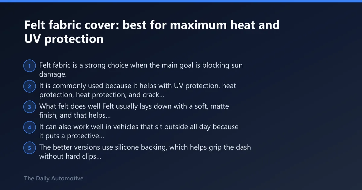 Steps: Felt fabric cover: best for maximum heat and UV protection