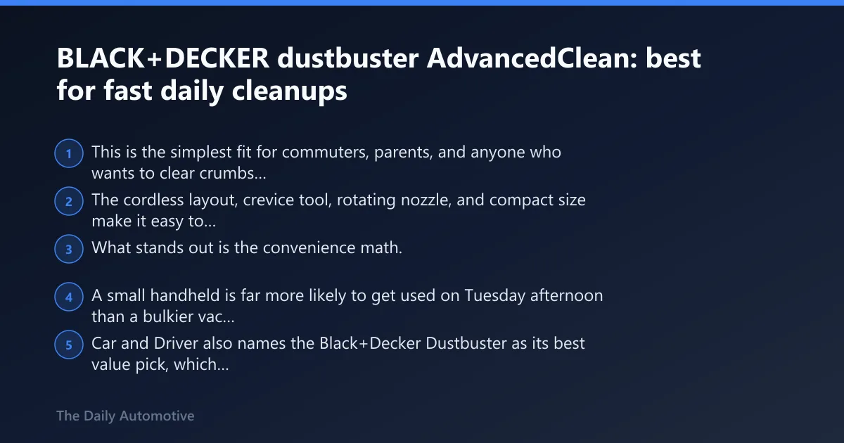 Steps: BLACK+DECKER dustbuster AdvancedClean: best for fast daily cleanups