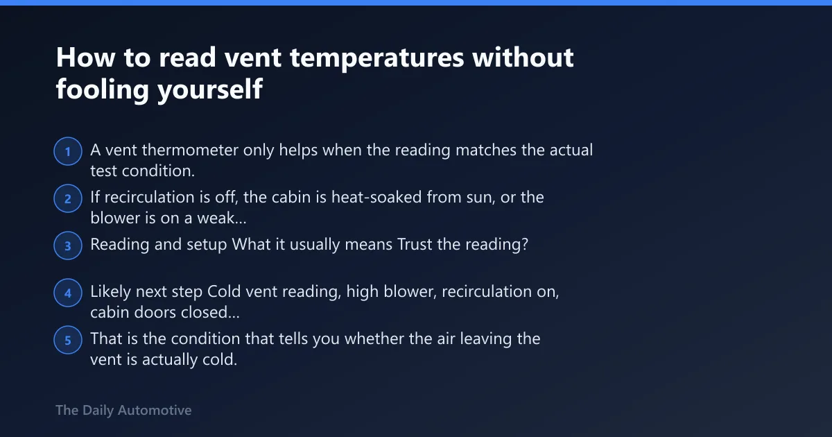Steps: How to read vent temperatures without fooling yourself