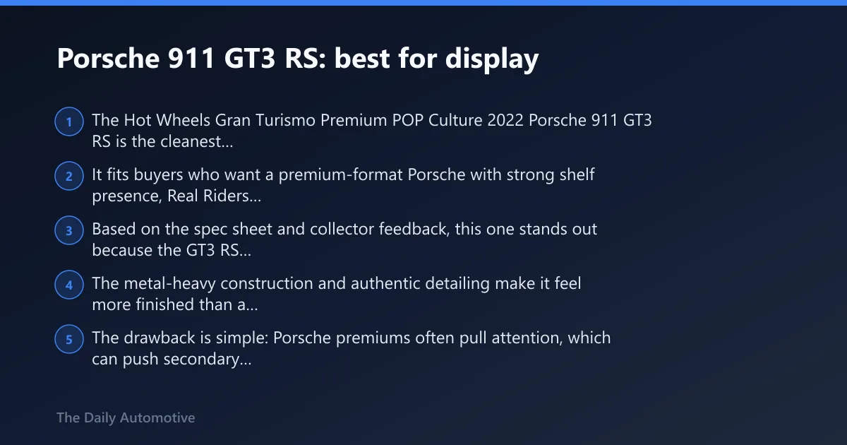 Steps: Porsche 911 GT3 RS: best for display