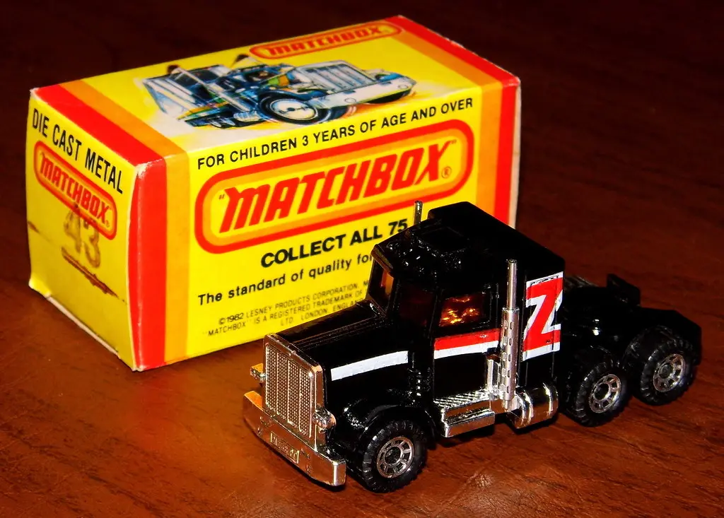 A Hot Wheels Car Culture car held near a checklist and magnifying glass on a wooden table