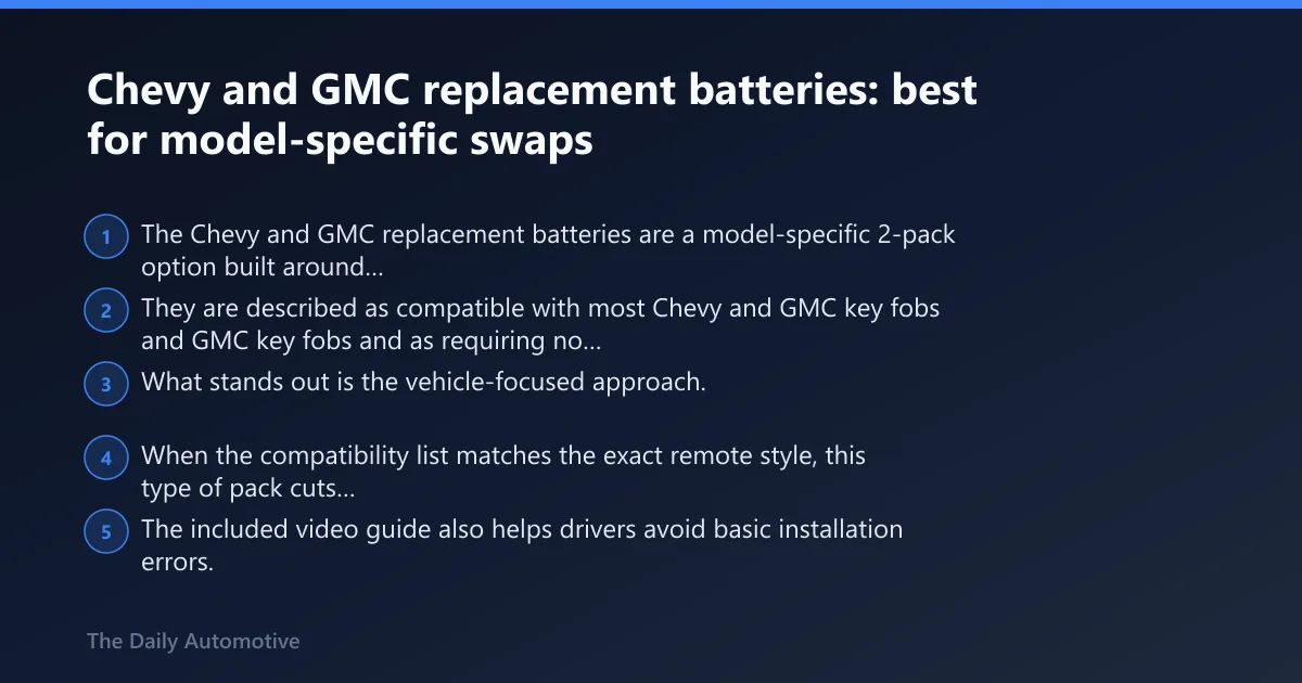 Steps: Chevy and GMC replacement batteries: best for model-specific swaps