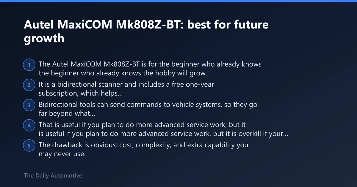 Steps: Autel MaxiCOM Mk808Z-BT: best for future growth