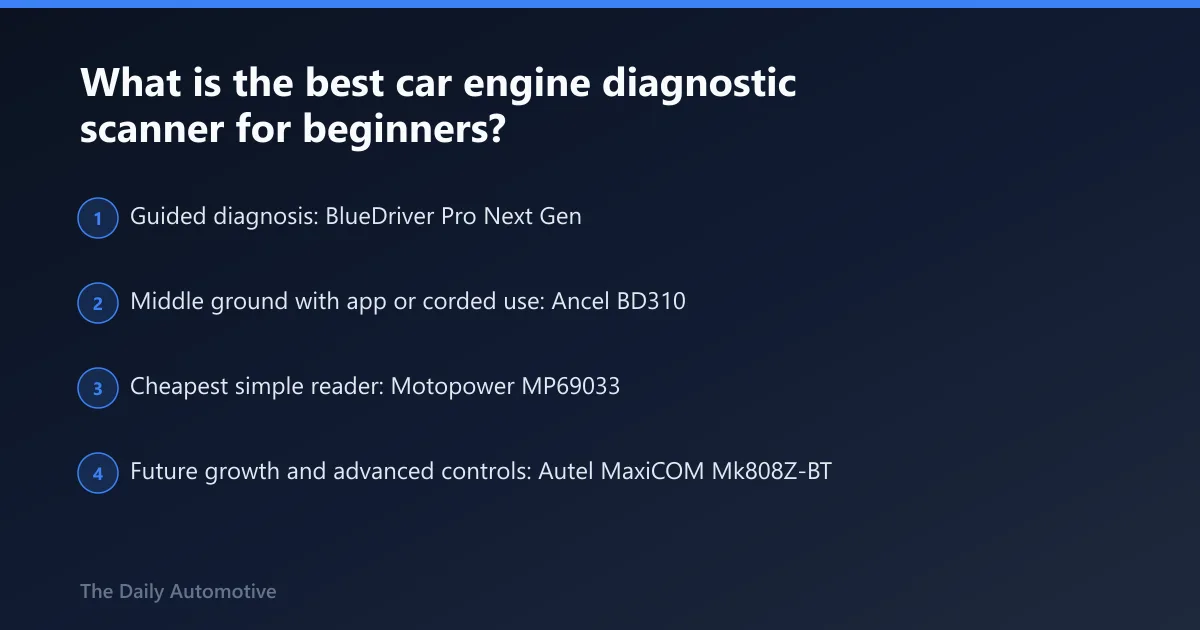 Steps: What is the best car engine diagnostic scanner for beginners?