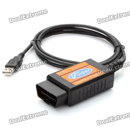Close-up of an OBD2 scanner next to a technician checking a climate control connector