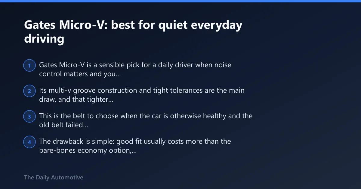 Steps: Gates Micro-V: best for quiet everyday driving