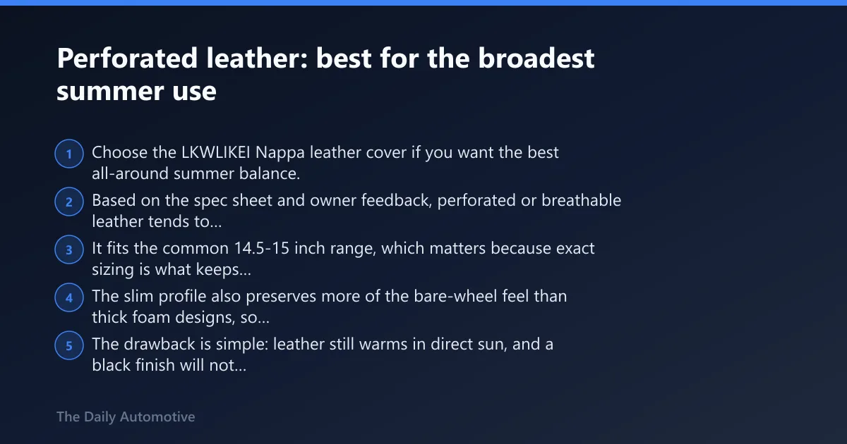 Steps: Perforated leather: best for the broadest summer use