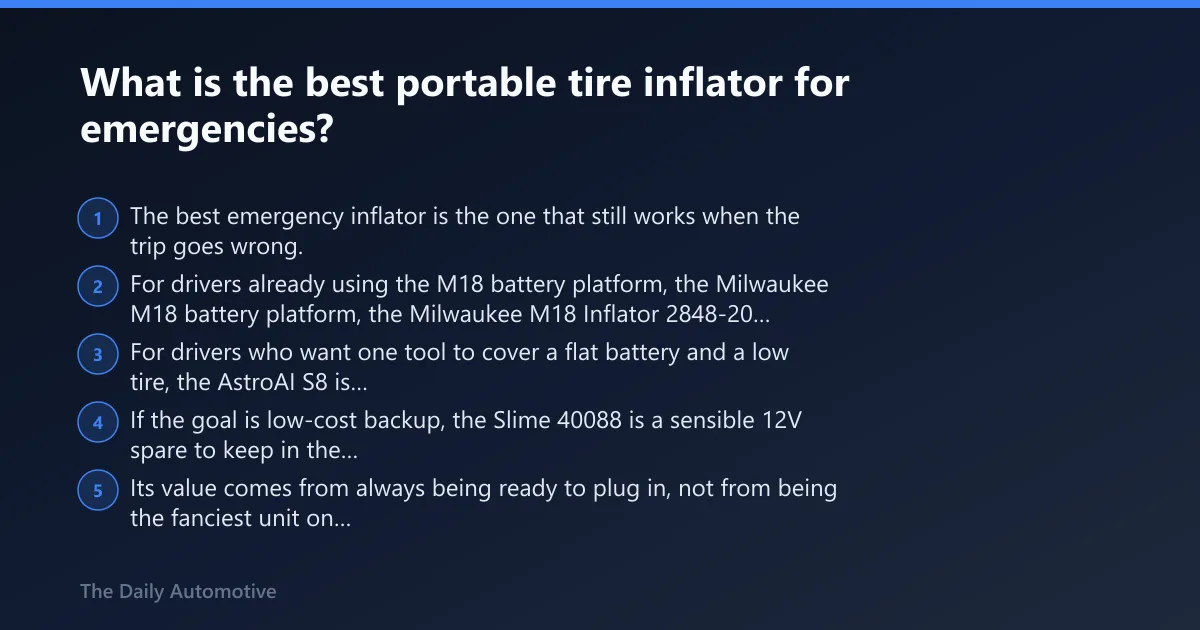Steps: What is the best portable tire inflator for emergencies?