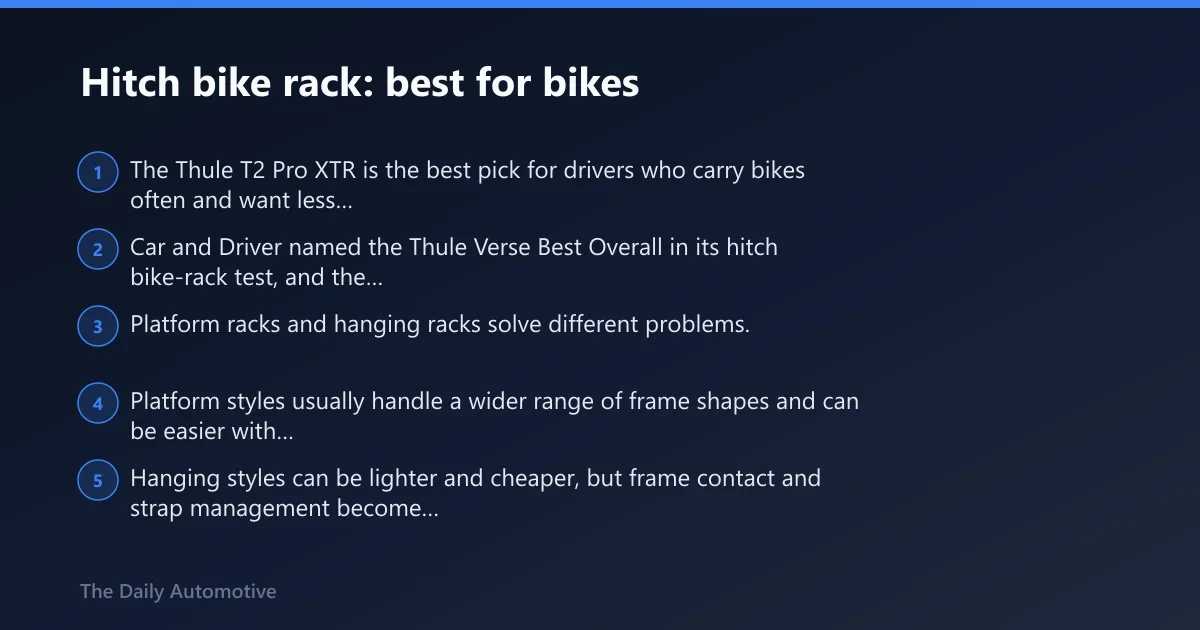Steps: Hitch bike rack: best for bikes