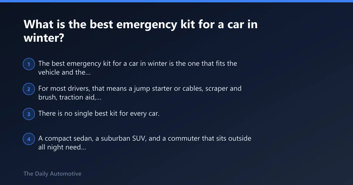Steps: What is the best emergency kit for a car in winter?