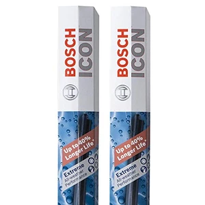 BOSCH ICON Beam windshield wiper blades two-pack in retail packaging