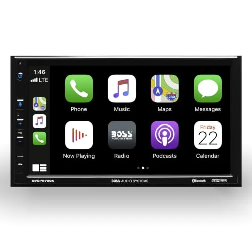 BOSS Audio Systems BVCP9700A double-DIN car stereo with 7 inch touchscreen