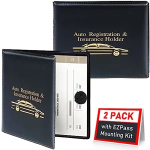 Registration and insurance card holder for keeping your new Massachusetts policy documents in the car
