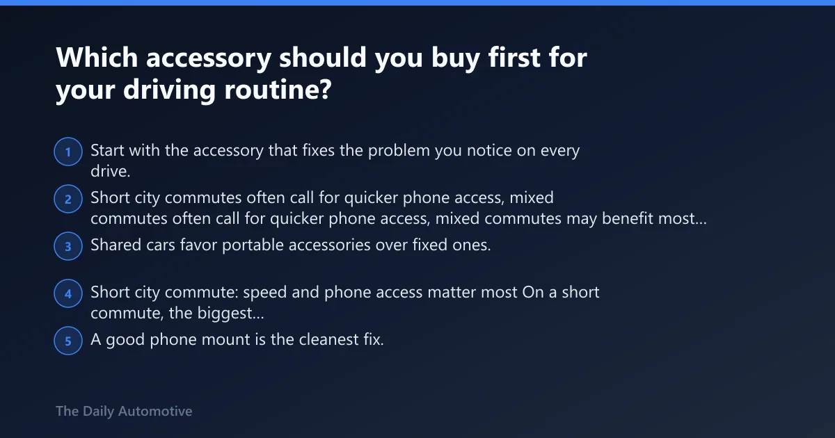 Steps: Which accessory should you buy first for your driving routine?