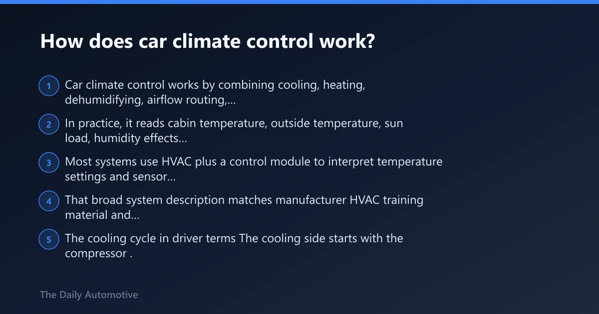 Steps: How does car climate control work?