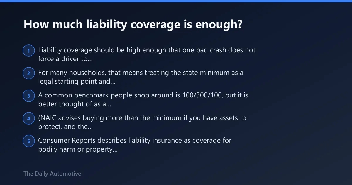 Steps: How much liability coverage is enough?