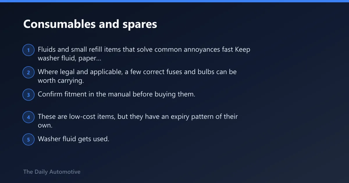 Steps: Consumables and spares