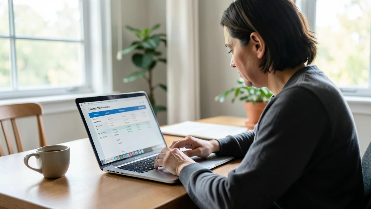 Reviewing a credit report on a laptop before applying for a car loan