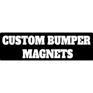 Custom magnetic bumper sticker with personalized text and color options