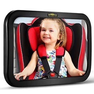 DARVIQS baby car mirror with adjustable acrylic shatterproof surface