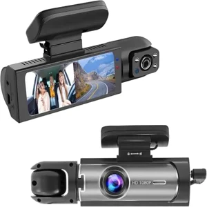 Dash cam recording the road, useful evidence if an accident happens during a grace period