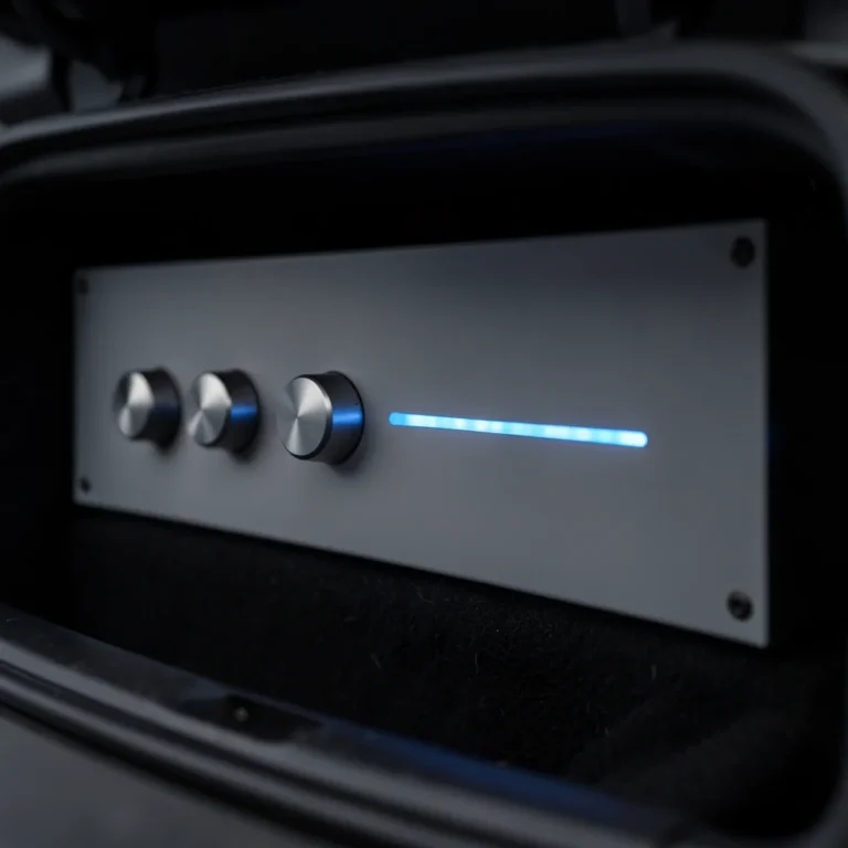 Digital equalizer control panel installed in a car audio system