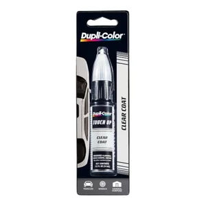 Dupli-Color Universal Clear Coat touch-up paint pen used to seal color-matched paint applied with the correct paint code