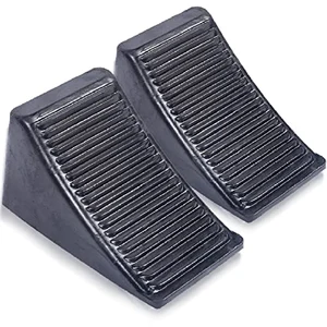 Fasmov 2-Pack Solid Rubber Heavy Duty Wheel Chock