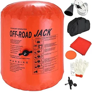 Flieeya 4-Ton exhaust-operated off-road air jack lifting bag with inflation hose and carry bag