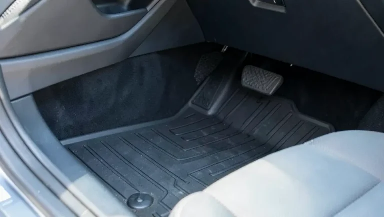 Black all-weather floor mat installed in a Honda Accord front footwell