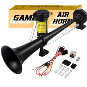 GAMPRO 12V 150dB single trumpet air horn kit with compressor and wiring harness