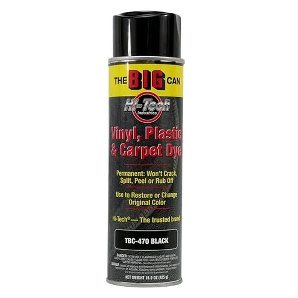 HI-TECH Big Can black vinyl, plastic, fabric and carpet spray dye, 15 oz