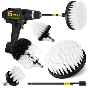 Holikme 5-piece drill brush attachment set for car and bathroom detailing
