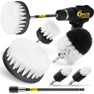 Holikme 6-piece drill brush power scrubber attachment set with extension