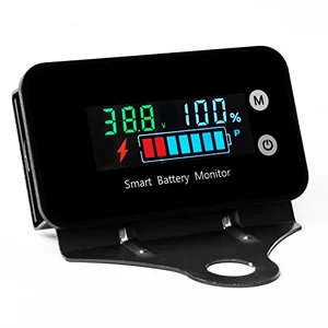 IPX7 waterproof car battery voltage monitor with bracket and digital display