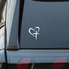 KITUREK Love Cross Sticker Vinyl Window Decal