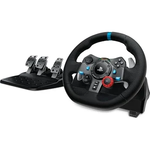 Logitech G29 racing wheel and pedal set for PS5, PS4, and PC