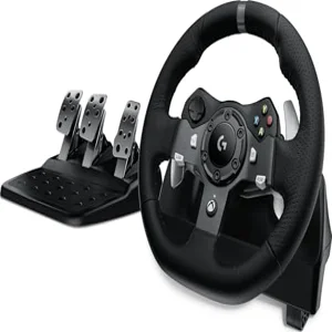 Logitech G920 racing wheel and pedal set for sim racing